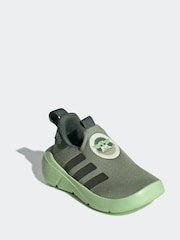 adidas Green Mono Fit Disney Mandalorian Trainers - Image 3 of 9