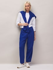 Azul - Ro&Zo Cotton Blend Barrel Leg Joggers - Imagen 2 de 10