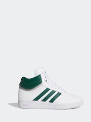 adidas Cream White Hoops Mid Trainers - Image 1 of 9
