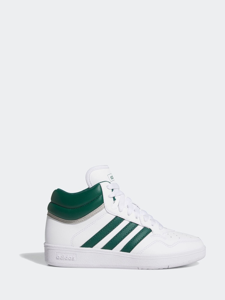 adidas Cream White Hoops Mid Trainers - Image 1 of 9