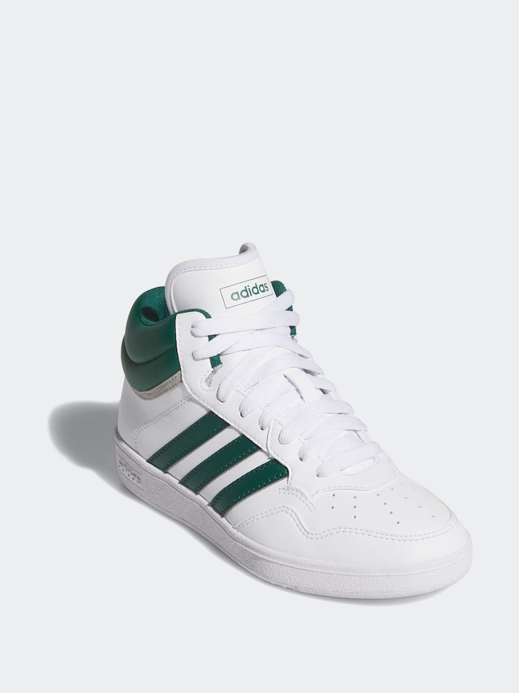 adidas Cream White Hoops Mid Trainers - Image 3 of 9