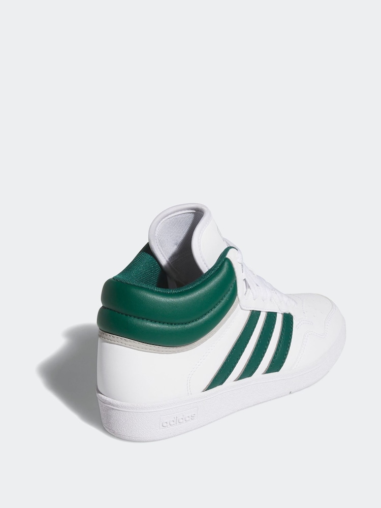adidas Cream White Hoops Mid Trainers - Image 4 of 9