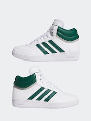 adidas Cream White Hoops Mid Trainers - Image 5 of 9