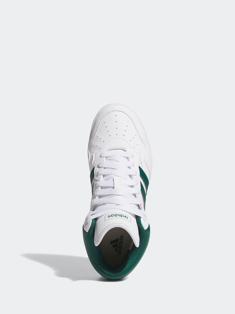 adidas Cream White Hoops Mid Trainers - Image 7 of 9