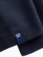 Gap Navy Relaxed Polo Jumper - Image 4 of 4