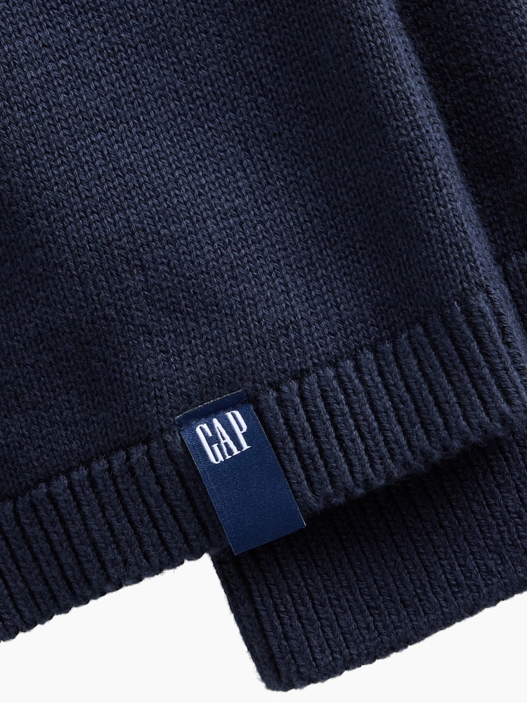 Gap Navy Relaxed Polo Jumper - Image 4 of 4 Gap Navy Relaxed Polo Jumper - Image 4 of 4
