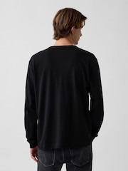 Gap Black Heavyweight Relaxed Long Sleeve T-Shirt - Image 2 of 4
