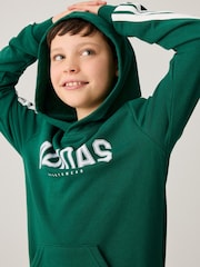 adidas Green Collegiate Hoodie - Image 3 of 6