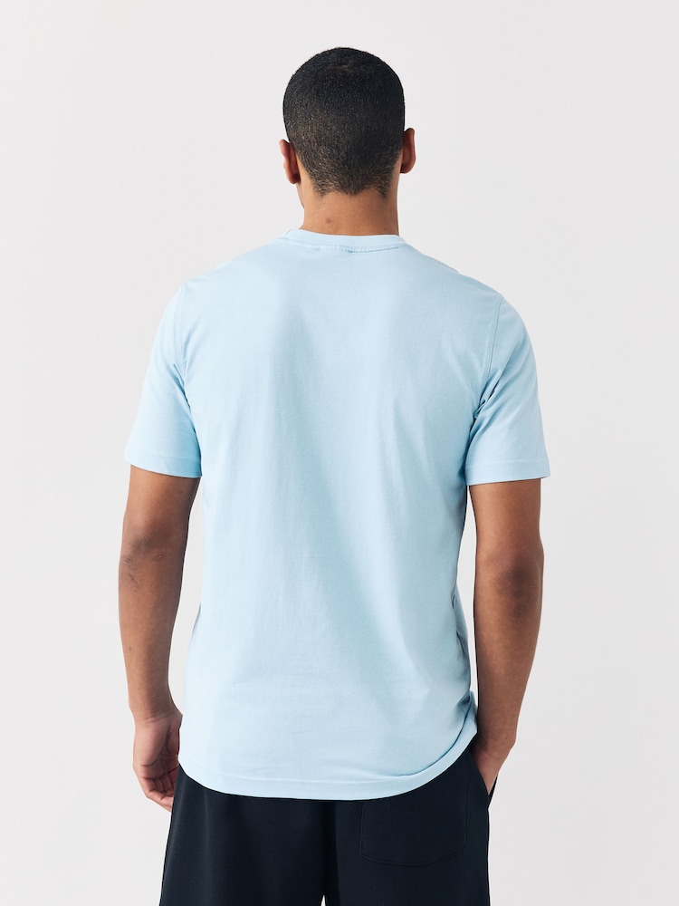 adidas Originals Blue Trefoil Essentials 100% Cotton T-Shirt - Image 3 of 5