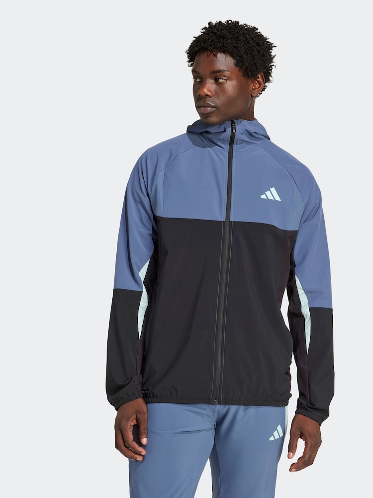adidas Blue Tech Apparel Track Top - Image 2 of 7