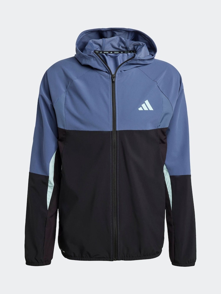 adidas Blue Tech Apparel Track Top - Image 7 of 7