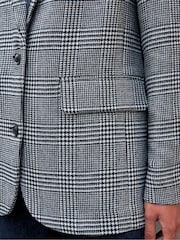 Ro&Zo Black Check Oversized Blazer With Wool - Image 8 of 9