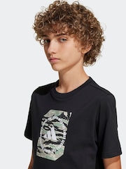 adidas Black Camo Graphic 100% Cotton T-Shirt - Image 4 of 6