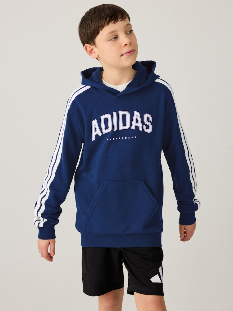 adidas Blue Collegiate Hoodie - Image 1 of 7