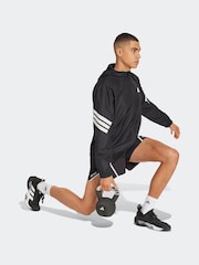 adidas Black Icon 3-Stripes Windbreaker - Image 3 of 6