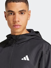 adidas Black Icon 3-Stripes Windbreaker - Image 4 of 6