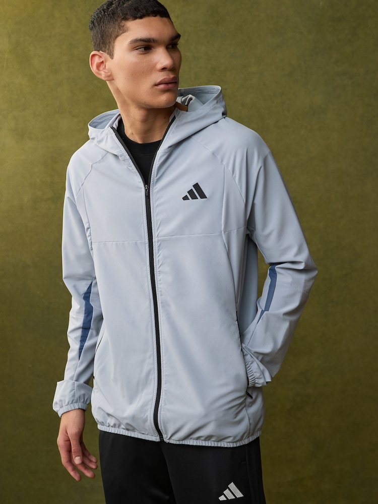 adidas Grey Tech Apparel Track Top - Image 1 of 5