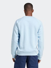 adidas Originals Blue Trefoil Essentials Crew Sweatshirt - Image 2 of 5