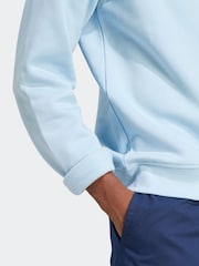 adidas Originals Blue Trefoil Essentials Crew Sweatshirt - Image 4 of 5