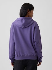 Gap Dark Purple Relaxed Logo Hoodie - Image 2 of 5