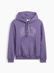 Gap Dark Purple Relaxed Logo Hoodie - Image 5 of 5