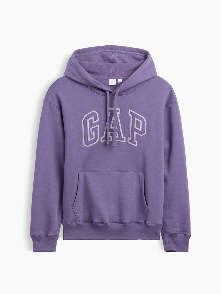 Gap Dark Purple Relaxed Logo Hoodie - Image 5 of 5 Gap Dark Purple Relaxed Logo Hoodie - Image 5 of 5