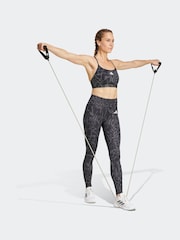 adidas Black Train Essential Minimal All Over Print Full Length Leggings - Image 3 of 6