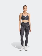 adidas Black Train Essential Minimal All Over Print Full Length Leggings - Image 6 of 6