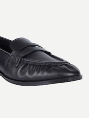 Svart - Off The Hook Sienna Loafers i äkta läder med ruched detalj - Bild 5 av 6