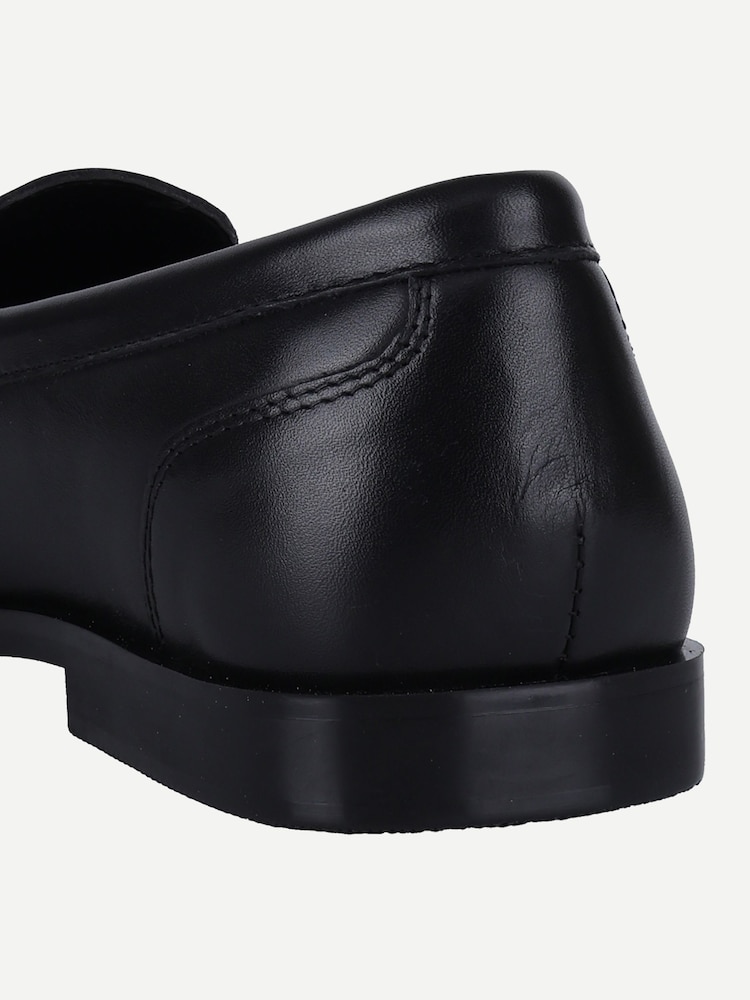 Svart - Off The Hook Sienna Loafers i äkta läder med ruched detalj - Bild 6 av 6