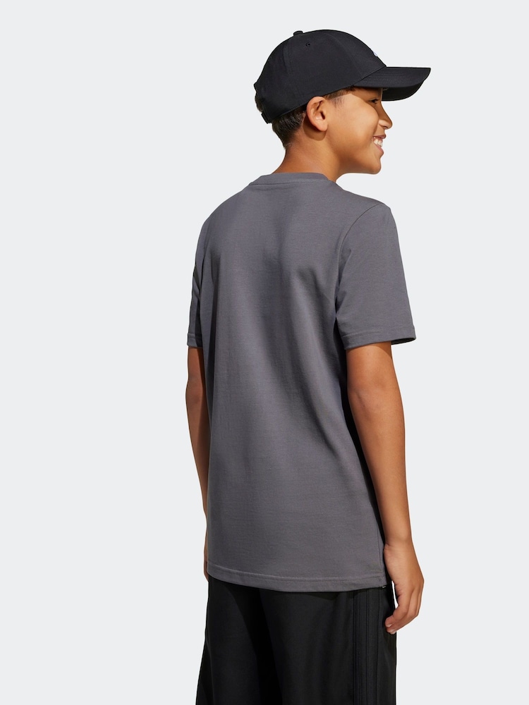 adidas Grey Camo Graphic 100% Cotton T-Shirt - Image 2 of 6