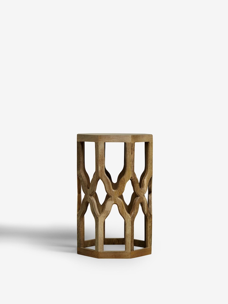 Natural Inder Solid Mango Wood Bedside Table - Image 2 of 8