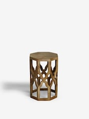 Natural Inder Solid Mango Wood Bedside Table - Image 6 of 8