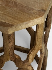 Natural Inder Solid Mango Wood Bedside Table - Image 8 of 8