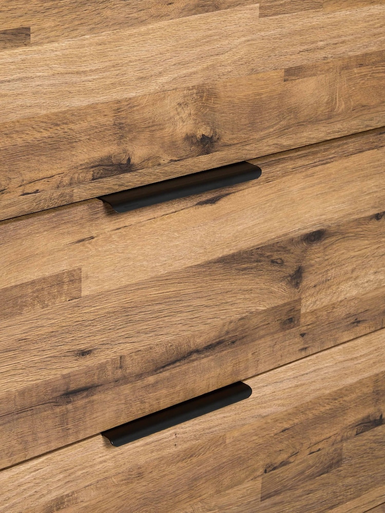 Dark Bronx Oak Effect 3 Drawer Chest of Drawers - Image 7 of 7