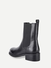 Off The Hook Black Halo Leather Ankle Chelsea Boots with Block Heel - Image 4 of 6