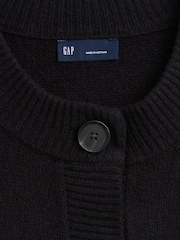 Schwarz - Gap CashSoft Oversized Chunky Strickjacke - Bild 4 von 4