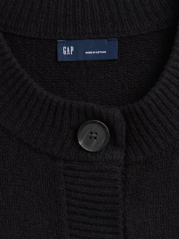 Schwarz - Gap CashSoft Oversized Chunky Strickjacke - Bild 4 von 4