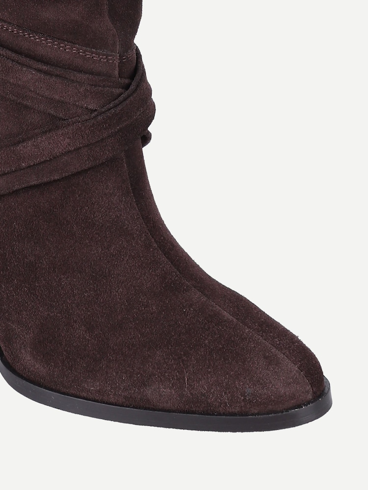 Off The Hook Brown Aurora Suede Slouchy Block Heel Mid-Calf Boots - Image 6 of 6 Off The Hook Brown Aurora Suede Slouchy Block Heel Mid-Calf Boots - Image 6 of 6