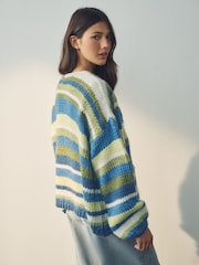 Green Stripe Soft Touch Cardigan - Image 2 of 8
