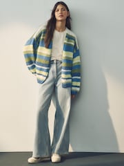 Green Stripe Soft Touch Cardigan - Image 3 of 8