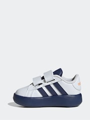 adidas Cream White Kids Grand Court 2.0 Shoes - Image 3 of 10