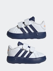adidas Cream White Kids Grand Court 2.0 Shoes - Image 6 of 10