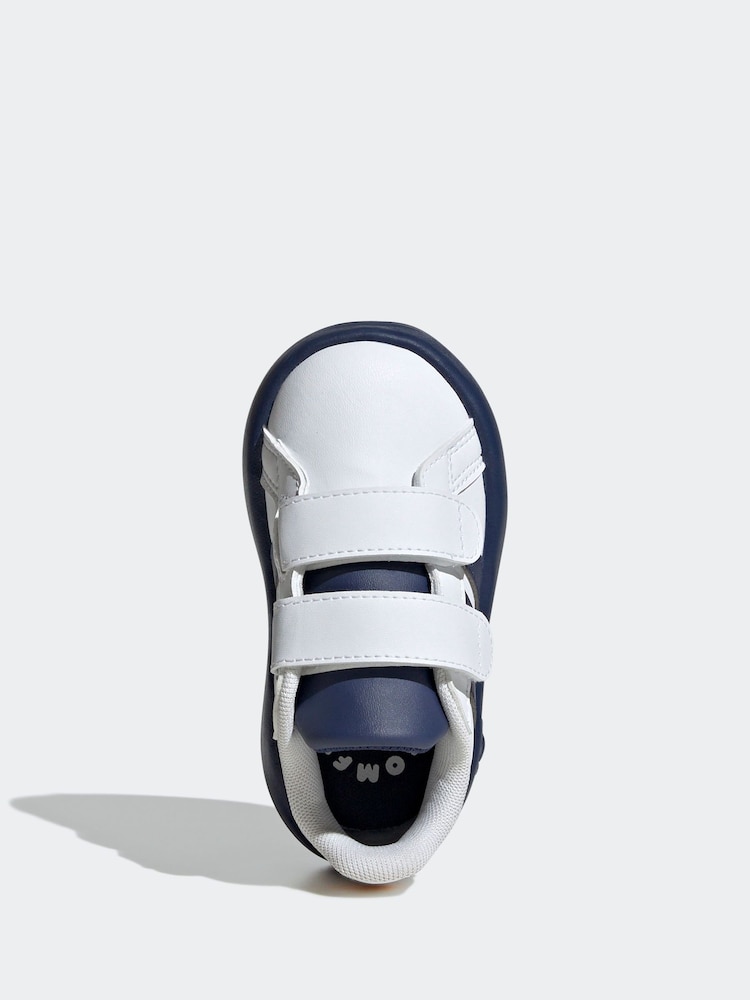 adidas Cream White Kids Grand Court 2.0 Shoes - Image 7 of 10