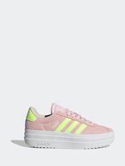 adidas Light Pink VL Court Bold Trainers - Image 1 of 9