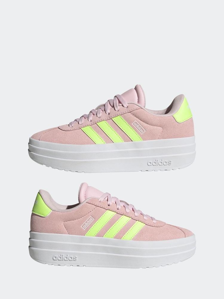 adidas Light Pink VL Court Bold Trainers - Image 5 of 9