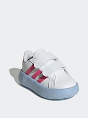 adidas White/Pink Kids Grand Court 2.0 Shoes - Image 2 of 10
