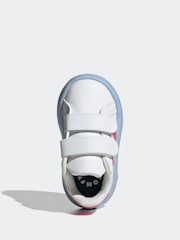 adidas White/Pink Kids Grand Court 2.0 Shoes - Image 7 of 10