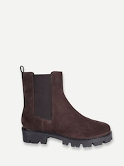 Off The Hook Brown Nova Suede Chunky Sole Chelsea Boots - Image 1 of 6