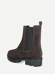 Off The Hook Brown Nova Suede Chunky Sole Chelsea Boots - Image 3 of 6